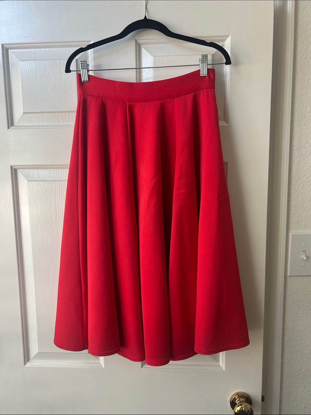 Closet Red Circle Skirt - Flared Midi